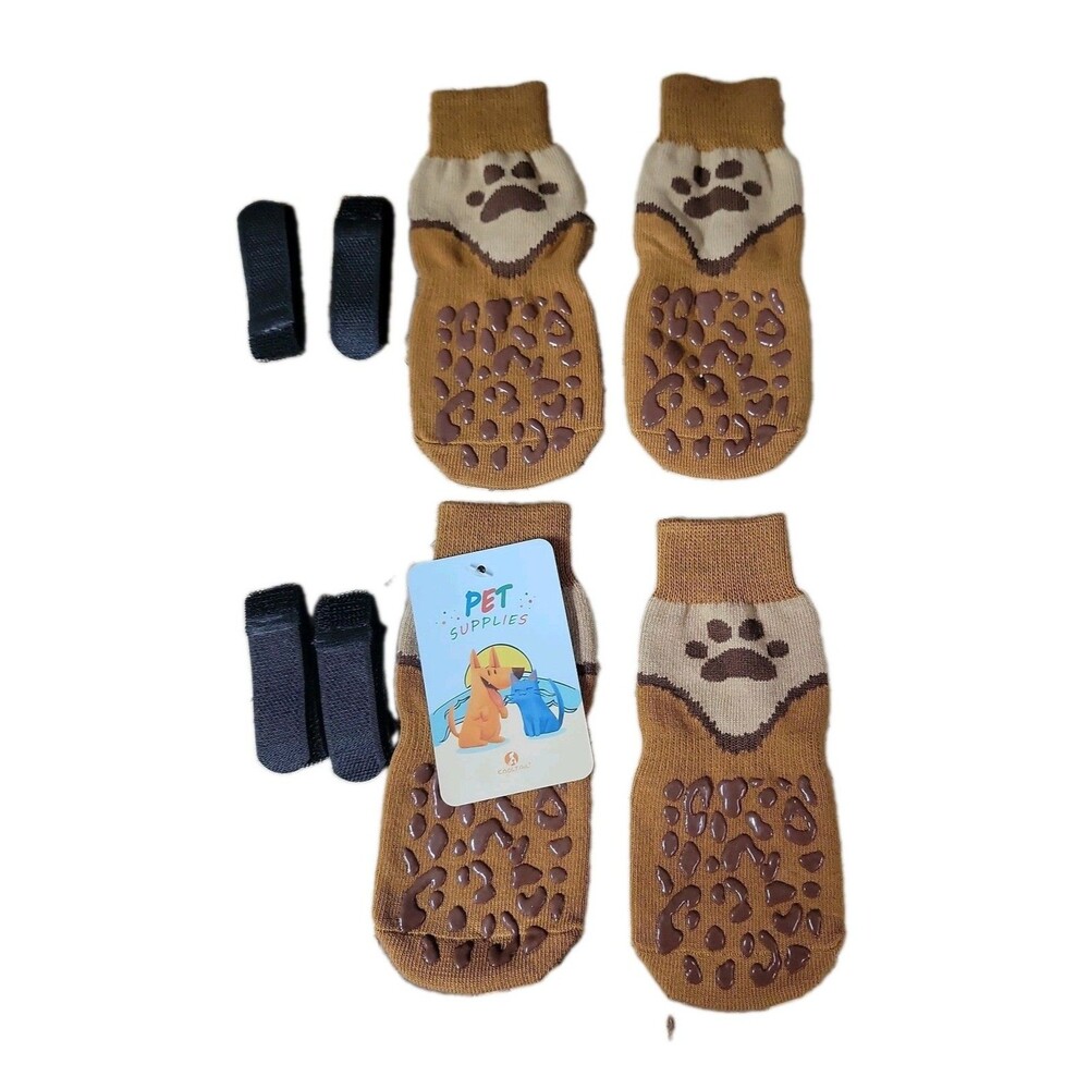 Dog Socks for Hot/Cold Pavement to Prevent Licking Paws,Anti Slip Size Large